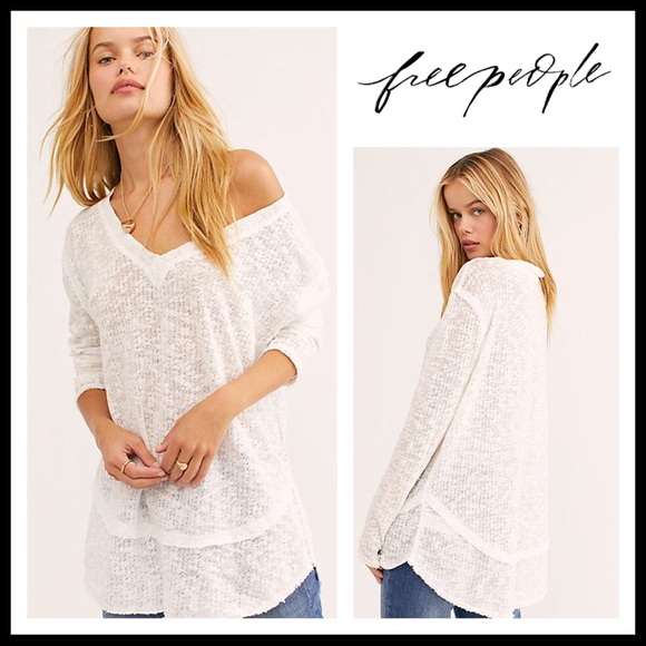 Free People Tops - FREE PEOPLE BOHO PULLOVER V-NECK TUNIC TOP A3C